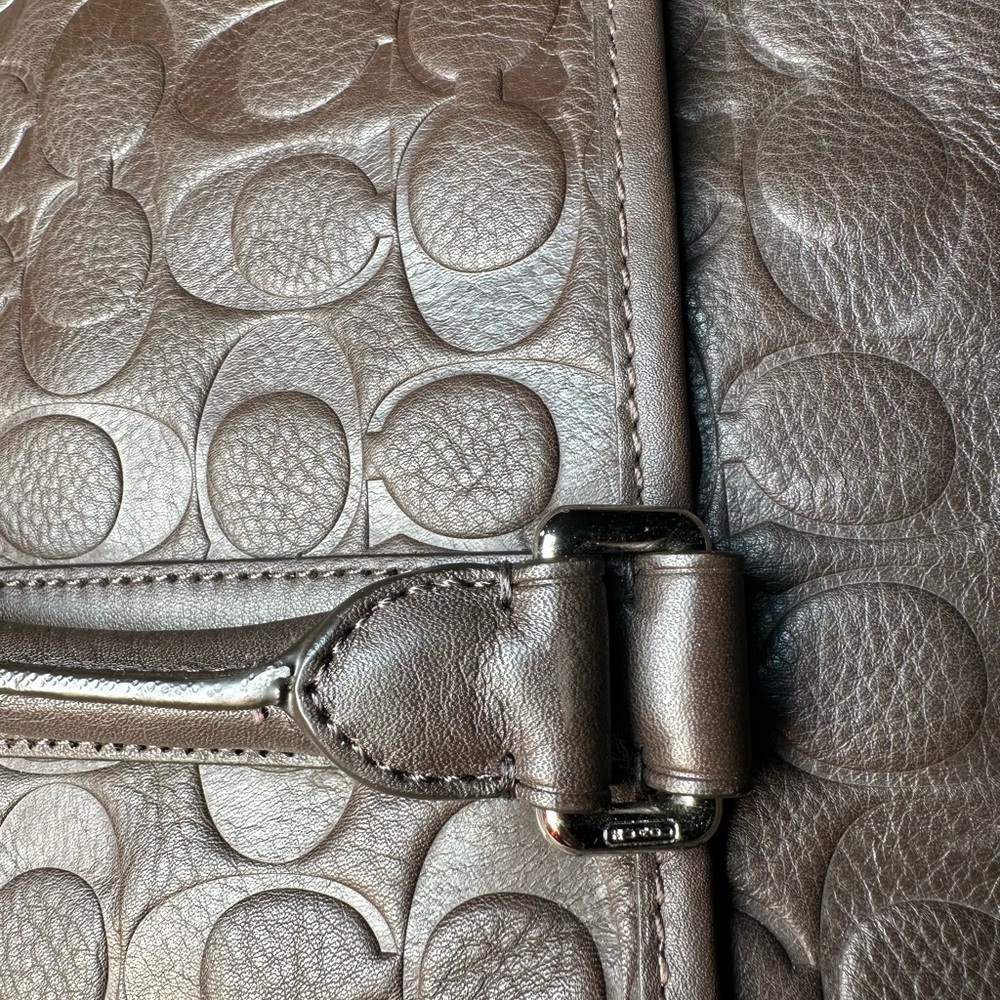 Coach Business Brown Leather Laptop Bag - Picture 7 of 11